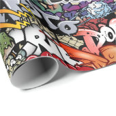 Städtisches dynamisches Straßenkunst Geschenkpapier (Rolleneckpunkt)