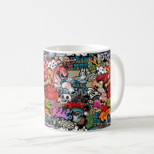 Städtisches dynamisches Straßenkunst Kaffeetasse (VorderseiteRechts)