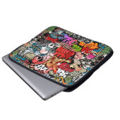 Städtisches dynamisches Straßenkunst Laptopschutzhülle (Vorne Knopf)