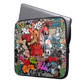 Städtisches dynamisches Straßenkunst Laptopschutzhülle (Vorderseite Links)