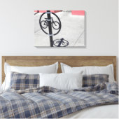Städtisches Fahrrad Hitching Leinwanddruck (Insitu (Schlafzimmer))