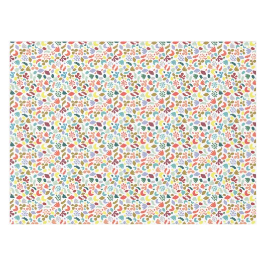 Städtisches Flachdesign Grüne rote Orangenformen Tischdecke (Vorderseite (Horizontal))