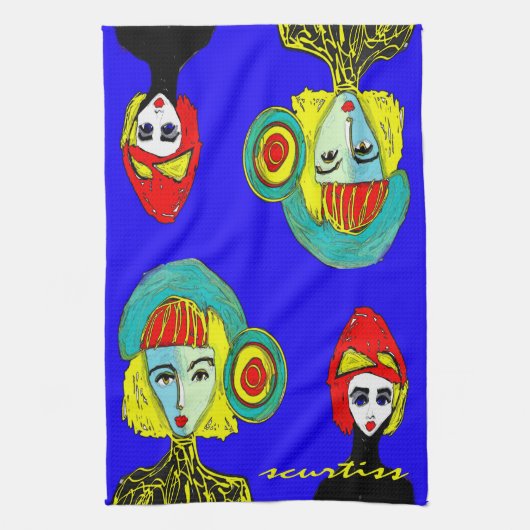 Städtisches Gesichts-Geschirrtuch Küchentuch (Vertikal)