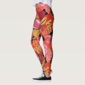 Städtisches Graffiti-Straßenkunstmuster Leggings (Links)