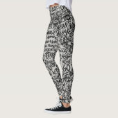 Städtisches Grunge-Gekritzel Leggings (Links)