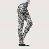 Städtisches Grunge-Gekritzel Leggings (Rechts)