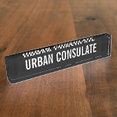 Städtisches Konsulat-Nummernschild Namensplakette (Seite)