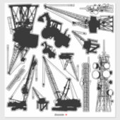 Städtisches Landschaftsaufkleber-Set Aufkleber (Blatt)