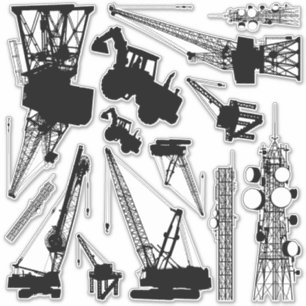 Städtisches Landschaftsaufkleber-Set Aufkleber
