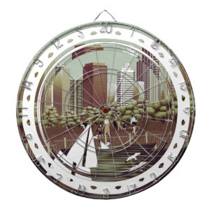 Städtisches Landschaftsdarmbrett Dartscheibe