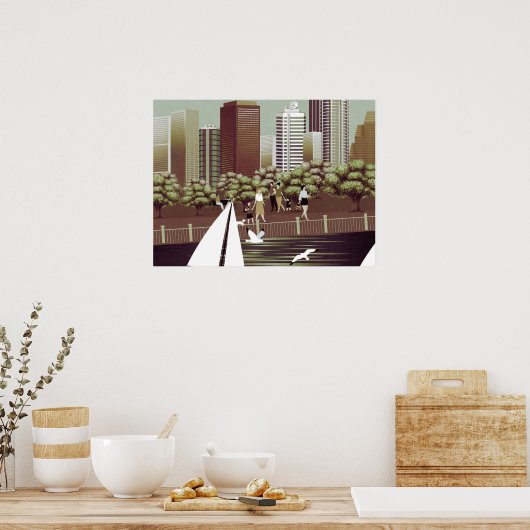 Städtisches Landschaftsposter Poster (Küche)