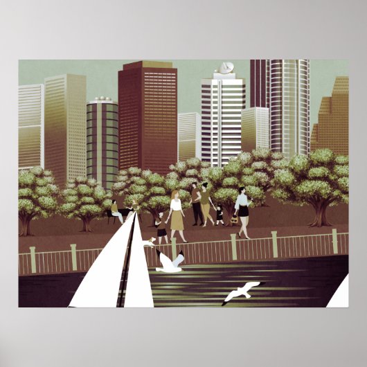 Städtisches Landschaftsposter Poster (Vorne)