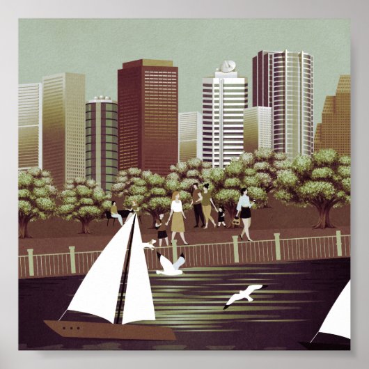 Städtisches Landschaftsposter Poster (Vorne)