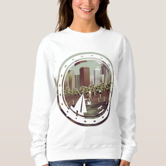 Städtisches Landschaftspulli Sweatshirt (Vorderseite)