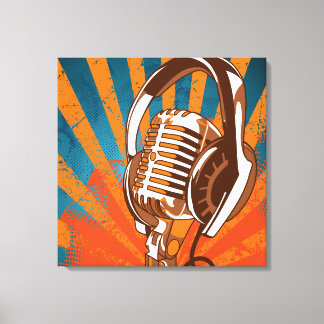 Städtisches Mikrofon Leinwanddruck