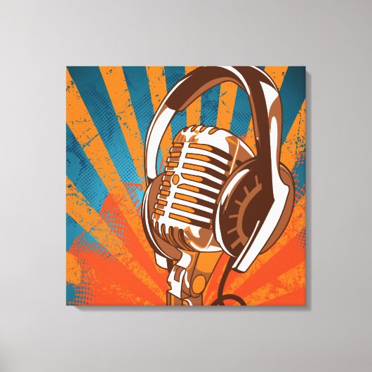 Städtisches Mikrofon Leinwanddruck (Vorderseite)