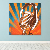 Städtisches Mikrofon Leinwanddruck (Insitu (Holzboden))