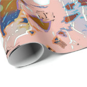 Städtisches, modernes, abstraktes Muster, weiß, fa Geschenkpapier (Rolleneckpunkt)