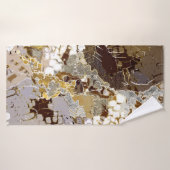 Städtisches, modernes, abstraktes Muster, weißes,  Badehandtuch (Badehandtuch)