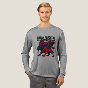Städtisches Raubtier beherrscht das Chaos-Mehrkopf Tri-Blend Shirt