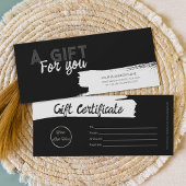 Städtisches Schwarz mit Logo-Geschenkgutschein