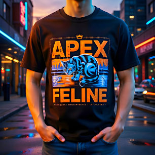 Städtisches Streetwear-T-Shirt für Katzenliebhaber T-Shirt