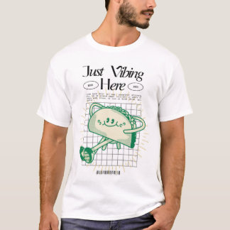 Städtisches T-Shirt mit einfachen Drucken