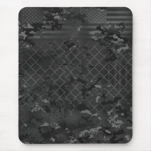 Städtisches Tarnmuster Dunkel und Grau Mousepad (Vorne)