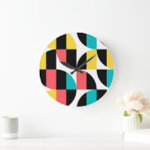 Städtisches, trendiges, farbenfrohes, modernes gra große wanduhr (Zuhause)