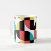 Städtisches, trendiges, farbenfrohes, modernes gra kaffeetasse (Vorderseite Links)