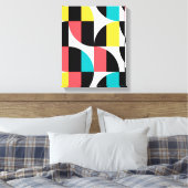 Städtisches, trendiges, farbenfrohes, modernes gra leinwanddruck (Insitu (Schlafzimmer))