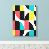 Städtisches, trendiges, farbenfrohes, modernes gra leinwanddruck (Insitu (Holzboden))