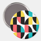 Städtisches, trendiges, farbenfrohes, modernes gra magnet (Vorderseite/Rückseite)