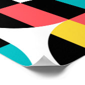 Städtisches, trendiges, farbenfrohes, modernes gra poster (Ecke)