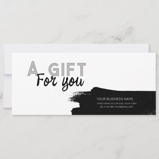 Städtisches Weiß mit Logo-Maskuliner Geschenkgutsc (Vorderseite)