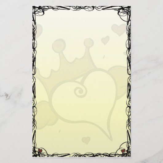 Städtisches Winged Herz stationär Briefpapier (Vorderseite)