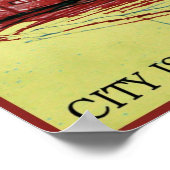 STADTISLAND rot Poster (Ecke)