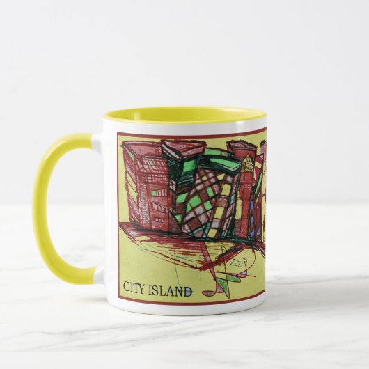 STADTISLAND rot Tasse (Links)