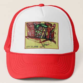 STADTISLAND rot Truckerkappe