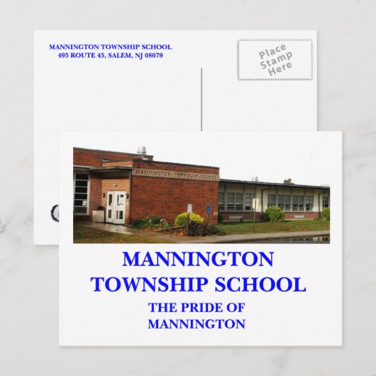 STADTKARTE MANNINGTON POSTKARTE (Vorne/Hinten)