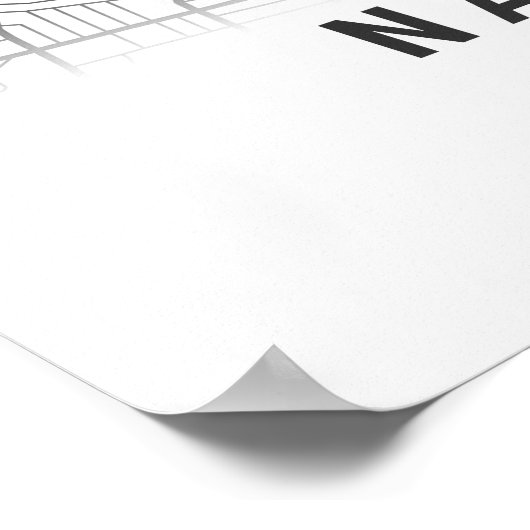 Stadtkarte Nashville Poster (Ecke)