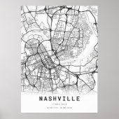 Stadtkarte Nashville Poster (Vorne)