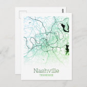 Stadtkarte Nashville Postkarte (Vorne/Hinten)