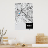 Stadtkarte San Diego + Ort markieren Poster (Küche)