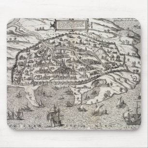 Stadtkarte von Alexandria in Ägypten, c.1625 Mousepad