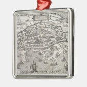Stadtkarte von Alexandria in Ägypten, c.1625 Silbernes Ornament (Links)