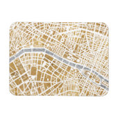 Stadtkarte von Gilded Paris Magnet (Horizontal)
