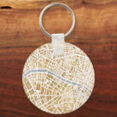 Stadtkarte von Gilded Paris Schlüsselanhänger (Vorderseite)