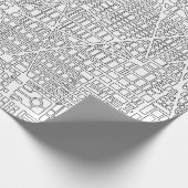 Stadtkartenmuster Geschenkpapier (Ecke)