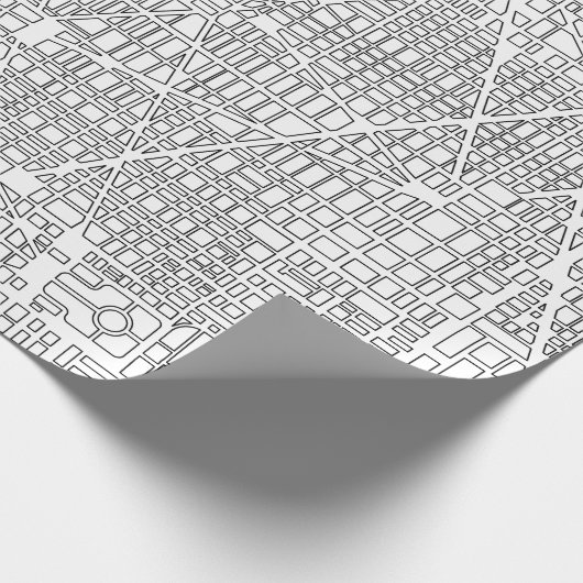 Stadtkartenmuster Geschenkpapier (Ecke)